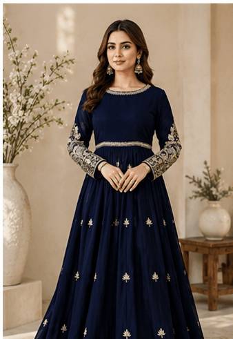 Vesper Embroidered Chiffon Maxi