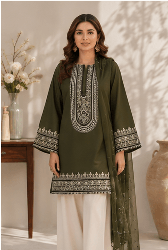 Sage Embroidered 3-Piece